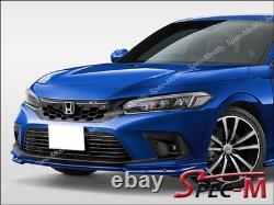 Mugen Style PP Unpainted Black Bumper Splitter Lip 3PCS for Honda Civic 2022-25 Mugen Style PP Unpainted Black Bumper Splitter Lip 3PCS for Honda Civic 2022-25