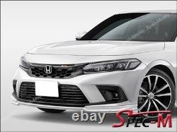 Mugen Style PP Unpainted Black Bumper Splitter Lip 3PCS for Honda Civic 2022-25 Mugen Style PP Unpainted Black Bumper Splitter Lip 3PCS for Honda Civic 2022-25