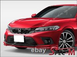 Mugen Style PP Unpainted Black Bumper Splitter Lip 3PCS for Honda Civic 2022-25 Mugen Style PP Unpainted Black Bumper Splitter Lip 3PCS for Honda Civic 2022-25