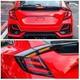 Mugen Style Smoked Full Led Taillights Assembly For 10th Gen Civic Hatch 2016-21