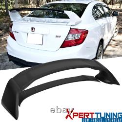 Mugen Style Unpainted ABS Plastic Trunk Spoiler For 12-15 Honda Civic 4Dr