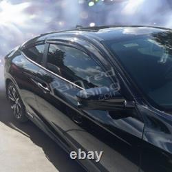 Mugen Style Window Visors Rain Sun Guard 16-20 Fits Honda Civic 10th 2D Coupe