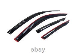 Mugen Style Window Visors Rain Sun Guard 16-20 Fits Honda Civic 10th 2D Coupe
