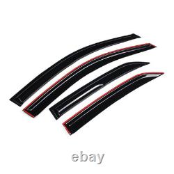 Mugen Window Visors for Honda Civic FD6 2006-2011 4 pcs Piano Black Rain Guards