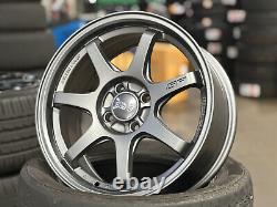 New 16x7J 4x100 4 pcs Mugen GP Design GREY (4 Wheel) Fit Honda Civic Insight