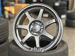 New 16x7J 4x100 4 pcs Mugen GP Design GREY (4 Wheel) Fit Honda Civic Insight