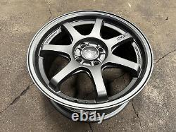 New 16x7J 4x100 4 pcs Mugen GP Design GREY (4 Wheel) Fit Honda Civic Insight