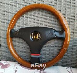 OEM MOMO VL35 Honda Access Wood Steering Wheel, Civic, CRX, NSX, EE9, Mugen, JDM