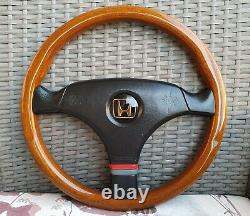 OEM MOMO VL35 Honda Access Wood Steering Wheel, Civic, CRX, NSX, EE9, Mugen, JDM, RARE