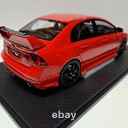 One Model 1/18 Honda Civic Fd2 Mugen Rr Red With Acrylic Case Mini Car