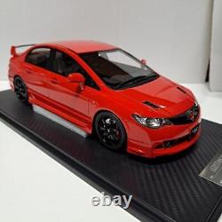 One Model 1/18 Honda Civic Fd2 Mugen Rr Red With Acrylic Case Mini Car