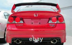 Painted FOR Honda Civic 8th Mugen JDM 4D Sedan RR Trunk Spoiler ABS 06-11