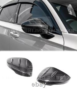 Pair Mirror Covers For 22-Up Honda Civic JDM Mugen DRY CARBON FIBER Replacement