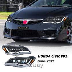 Projector LED Headlights for Honda Civic 8th Gen FD/FD2/Mugen RR/RC 2006-2011