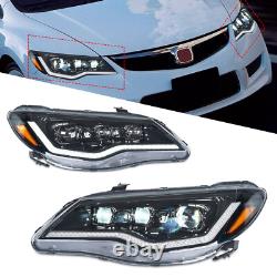 Projector LED Headlights for Honda Civic 8th Gen FD/FD2/Mugen RR/RC 2006-2011