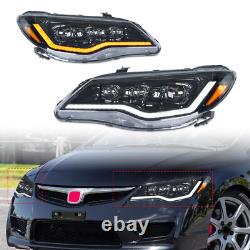 Projector LED Headlights for Honda Civic 8th Gen FD/FD2/Mugen RR/RC 2006-2011