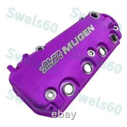 Purple MUGEN Racing Engine Valve Cover For Honda Civic D16Y8 D16Y7 VTEC SOHC New