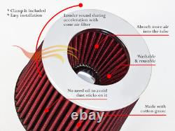 RED Cold Air Intake Kit +Heat Shield For 2006-2011 Honda Civic 1.8L