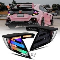 RGB LED Tail Lights For Honda Civic Hatchback 2017-2021 Mugen FK7 FK8 Rear Lamp