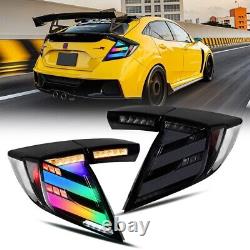 RGB LED Tail Lights For Honda Civic Hatchback 2017-2021 Mugen FK7 FK8 Rear Lamp