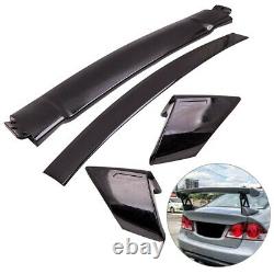 RR Style Black ABS Plastic Rear Trunk Spoiler Wing For Honda Civic Sedan 06-11