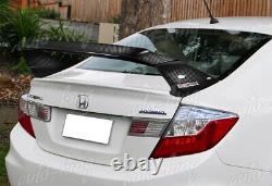 Real Carbon Fiber Mugen Style Rear Trunk Spoiler Wing Fit 12-15 Honda CIVIC 4dr