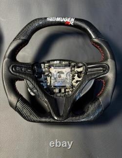 Real Carbon Fiber Mugen Style Steering Wheel For Honda Civic FD2 FN2 2006-2012