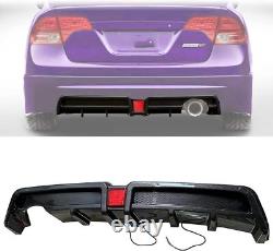 Rear Bumper Diffuser for 2006-2011 Honda Civic Sedan Carbon Fiber Style Rear