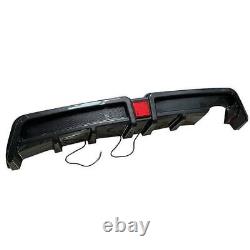 Rear Bumper Diffuser with LED For 06-11 Honda Civic Mugen RR Carbon Fiber Style