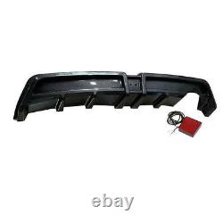 Rear Bumper Diffuser with LED For 06-11 Honda Civic Mugen RR Carbon Fiber Style