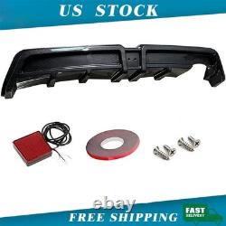 Rear Bumper Diffuser withLED Fit 06-11 Honda Civic 4dr Mugen RR Carbon Fiber Style