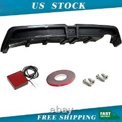 Rear Bumper Diffuser withLED Fit 06-11 Honda Civic 4dr Mugen RR Carbon Fiber Style