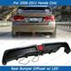 Rear Bumper Diffuser Withled For 06-11 Honda Civic 4dr Mugen Rr Carbon Fiber Style