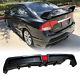 Rear Bumper Diffuser Withled For 06-11 Honda Civic 4dr Mugen Rr Carbon Fiber Style