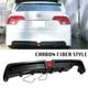 Rear Bumper Diffuser Withled For 06-11 Honda Civic 4dr Mugen Rr Carbon Fiber Style