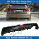 Rear Bumper Diffuser Withled For 06-11 Honda Civic 4dr Mugen Rr Carbon Fiber Style