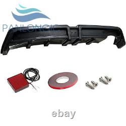 Rear Bumper Diffuser withLED For 2006-2011 Honda Civic Mugen RR Carbon Fiber Look