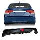 Rear Bumper Diffuser Withled For 2006-2011 Honda Civic Mugen Rr Carbon Fiber Style