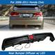 Rear Bumper Diffuser Withled For 2006-2011 Honda Civic Mugen Rr Carbon Fiber Style