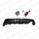 Rear Bumper Diffuser Withled For 2006-2011 Honda Civic Mugen Rr Carbon Fiber Style