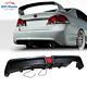 Rear Bumper Diffuser Withled For Honda Civic 2006-2011 Mugen Rr Carbon Fiber Style