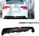 Rear Diffuser Withled Carbon Fiber Style Mugen Rr For 06-11 Honda Civic 4dr