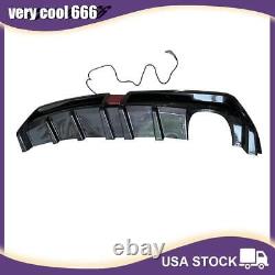 Rear Diffuser withLED Carbon Fiber Style Mugen RR For 06-11 Honda Civic 4dr