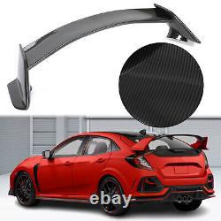 Rear Trunk Lip Spoiler Carbon Fiber Color For 2016-2021 Honda Civic Hatchback