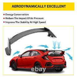 Rear Trunk Lip Spoiler Carbon Fiber Color For 2016-2021 Honda Civic Hatchback