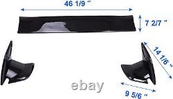 Rear Trunk Spoiler Wing JDM MUGEN Style FOR 2006-2011 Honda Civic Sedan Black