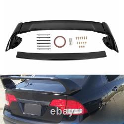 Rear Trunk Spoiler Wing JDM MUGEN Style For 06-11 Honda Civic Gloss Black