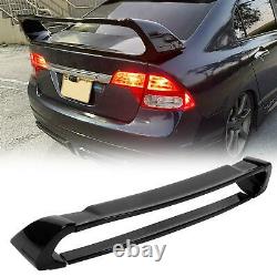 Rear Trunk Spoiler Wing MUGEN Style+Roof Vent Visor For 06-11 Honda Civic Sedan