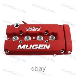 Red MUGEN Engine Valve Cover + Oil Cap For 1999 2000 Honda CIVIC SI Dohc VTEC