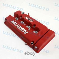 Red MUGEN Engine Valve Cover with Oil Cap For 1999 2000 Honda CIVIC SI Dohc VTEC